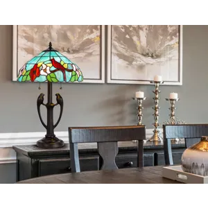 60w X 2 Tiffany Table Lamp