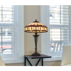 60w X 2 Tiffany Table Lamp