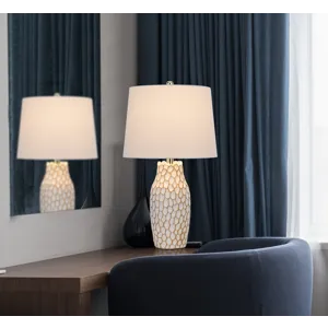 100w Elmira Ceramic Table Lamp. Priced And Sold As Pairs