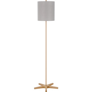 Pole 100w Metal Floor Lamp With Wooden Base