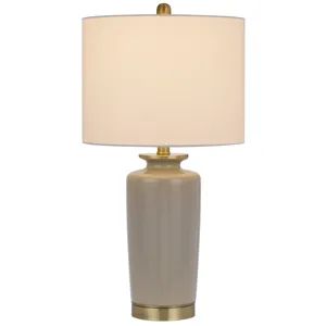 150w 3 Way Modica Ceramic Table Lamp With Hardback Fabric Shade