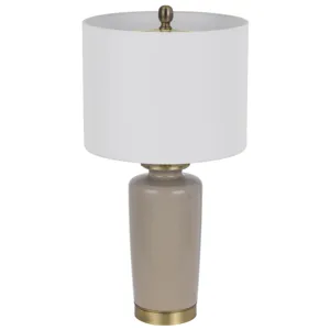 150w 3 Way Modica Ceramic Table Lamp With Hardback Fabric Shade