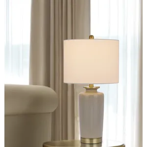 150w 3 Way Modica Ceramic Table Lamp With Hardback Fabric Shade