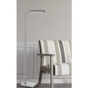 Delray 17w, 3000k Non Dimmable Integrated LED Metal Floor Lamp With Adjustable Height