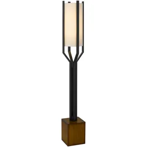 Woodsmere 60w Keene Metal Floor Lamp With Integrated Hardback Fabric Shade