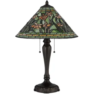 60w X 2 Milwood Tiffany Table Lamp