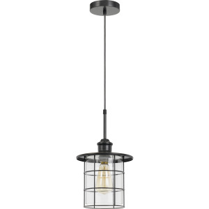 60w Silverton Metal/Glass Pendant Fixture(Edison Bulbs Included)