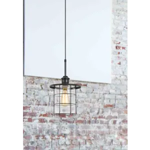 60w Silverton Metal/Glass Pendant Fixture(Edison Bulbs Included)