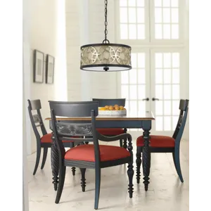 60w X 2 Carmel 2 Light Metal 2 In 1 Semi-Flush Pendant Chandelier