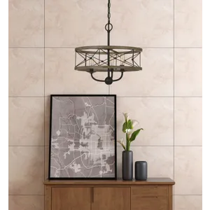 40w X 3 Modica Metal Pendant Fixture(Edison Bulbs Not Included)