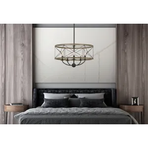 40w X 5 Modica Metal Pendant Fixture(Edison Bulbs Not Included)