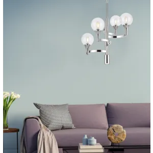 15w X 4 Milbank Metal Chandelier With A 3k Gu10 LED 6w Downlight(Only Down Light Gu10 Bulb Included 