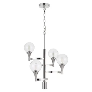 15w X 4 Milbank Metal Chandelier With A 3k Gu10 LED 6w Downlight(Only Down Light Gu10 Bulb Included 