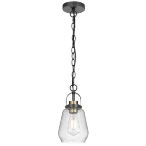 60w Kavala Metal Pendant Light With Glass Shade