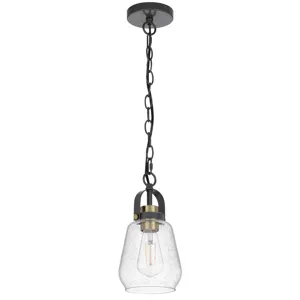 60w Kavala Metal Pendant Light With Glass Shade