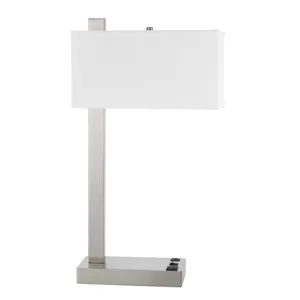 Drancy Metal Desk Lamp With One Power Outlet And One USB Charging Port