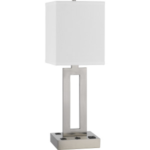 Sarnia Metal Desk Lamp With 1 Outlet And 2 USB Charging Ports