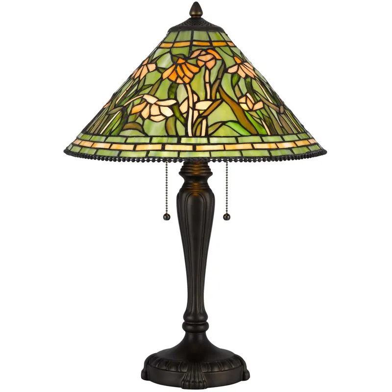 60w X 2 Milwood Tiffany Table Lamp
