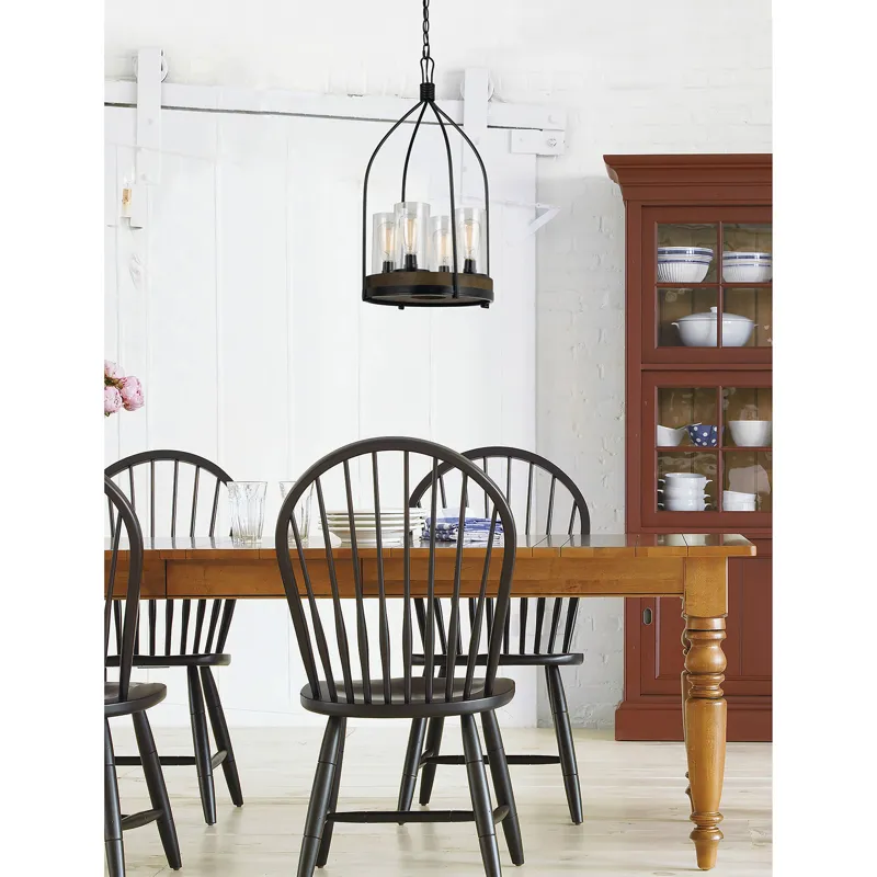 Iron & Wood Chandelier