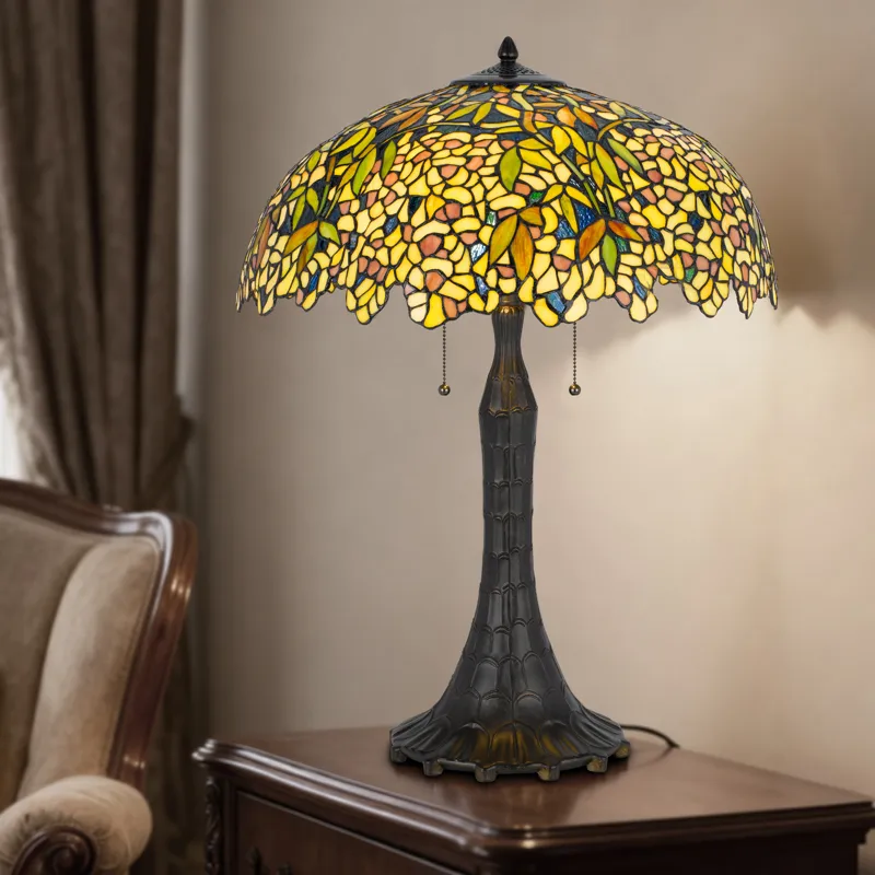 Sunburst Mosaic Tiffany Style Table Lamp