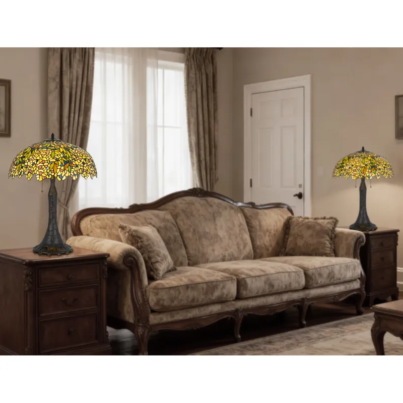 Sunburst Mosaic Tiffany Style Table Lamp