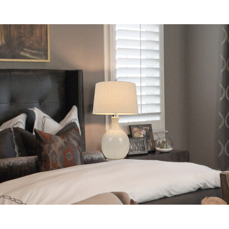 3 Way Bogalusa Ceramic Table Lamp - Set of 2 - Thumbnail 5