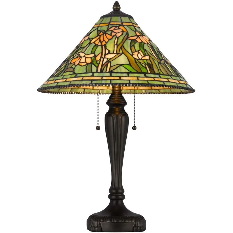 60w X 2 Milwood Tiffany Table Lamp