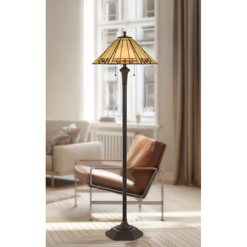 100w X 2 Tiffany Floor Lamp