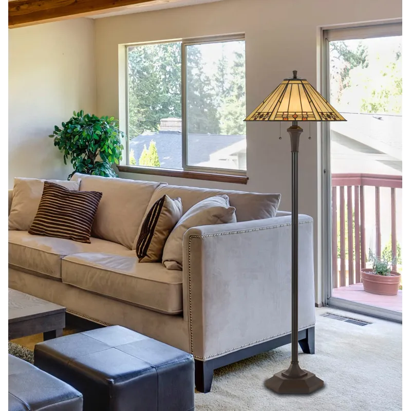 100w X 2 Tiffany Floor Lamp