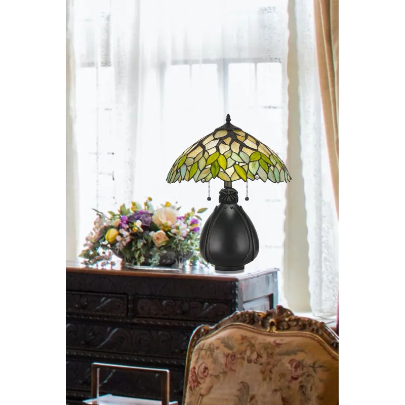 60w X 2 Tiffany Table Lamp