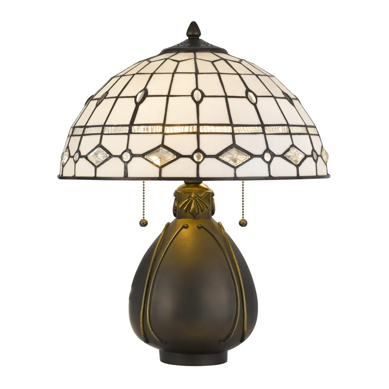 60w X 2 Tiffany Table Lamp