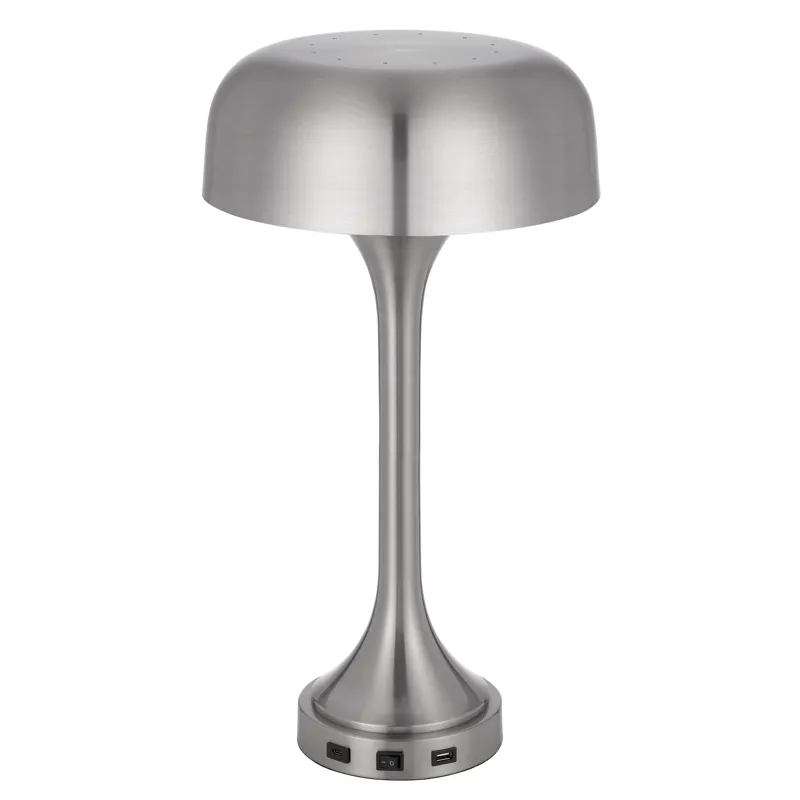 40w X 2 Mushroom Cloud Metal Desk Lamp With 1 USB And 1 Type C USB Charging Ports