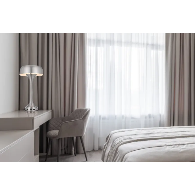 40w X 2 Mushroom Cloud Metal Desk Lamp With 1 USB And 1 Type C USB Charging Ports