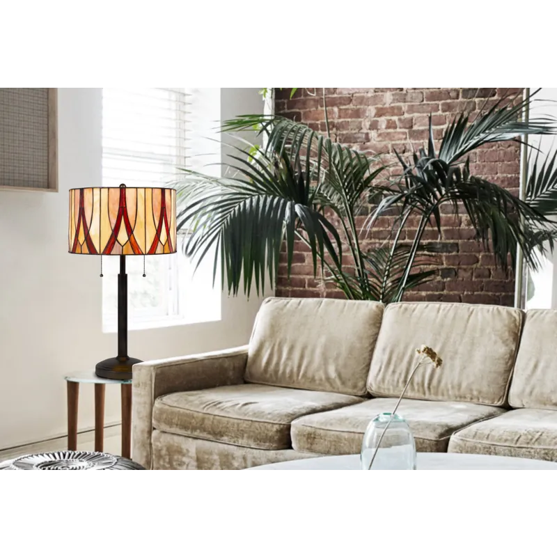 60w X 2 Tiffany Table Lamp