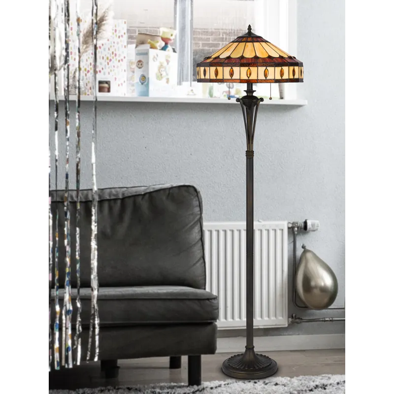 60w X 2 Tiffany Floor Lamp