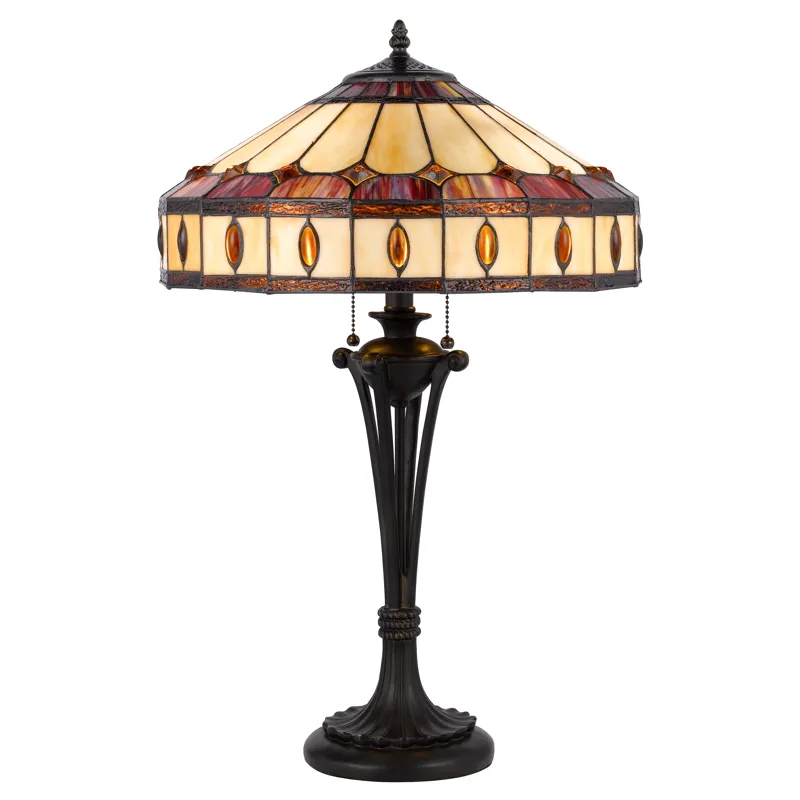 60w X 2 Tiffany Table Lamp