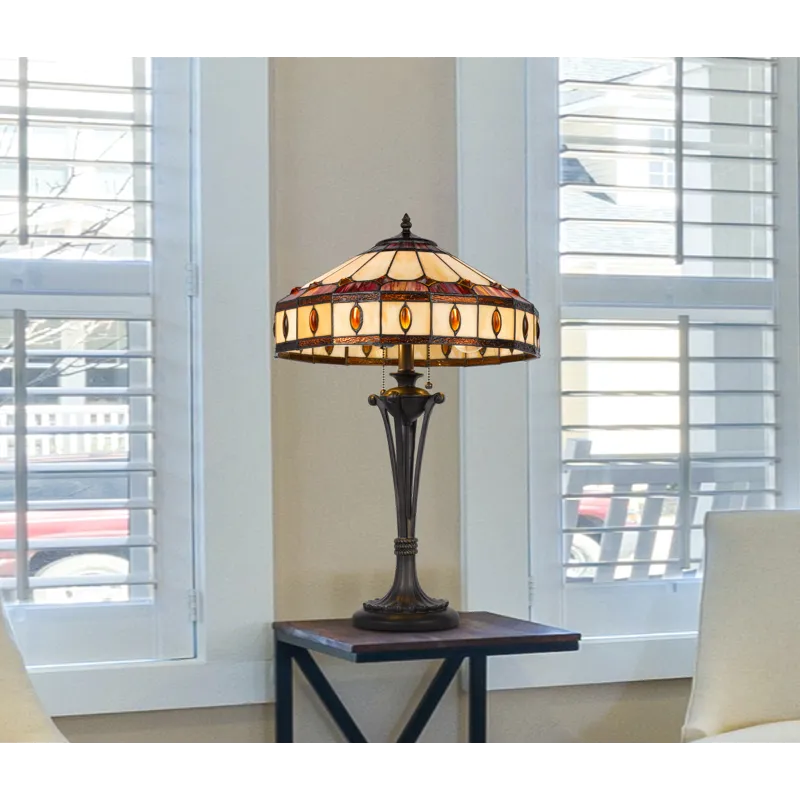 60w X 2 Tiffany Table Lamp