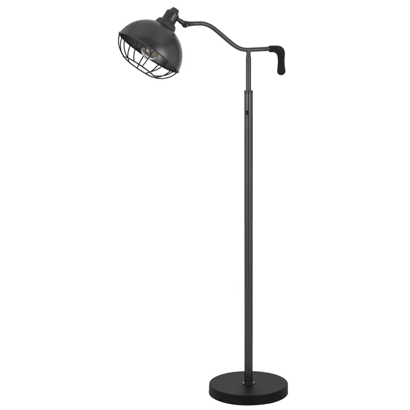 60w Taloga Metal Floor Lamp With Adjustable Caged Shade.(Bulb Not Included)