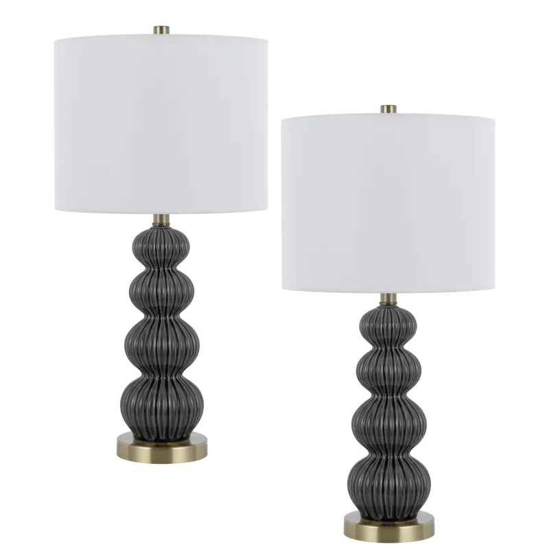 100w Carlisle Ceramic Table Lamp. Sold In Pairs