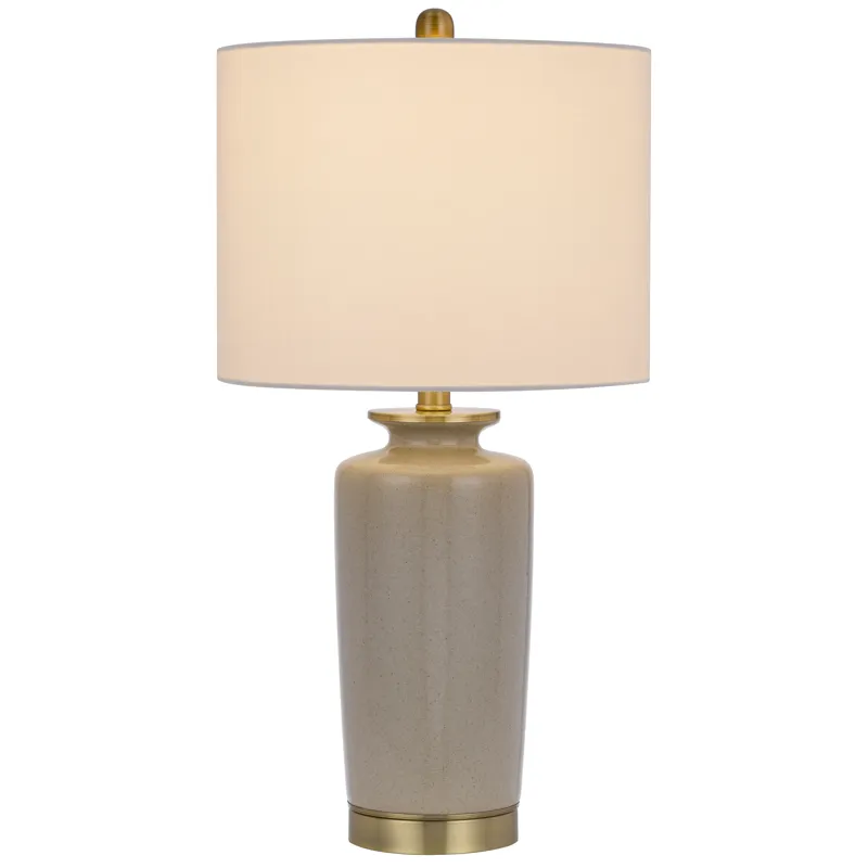150w 3 Way Modica Ceramic Table Lamp With Hardback Fabric Shade