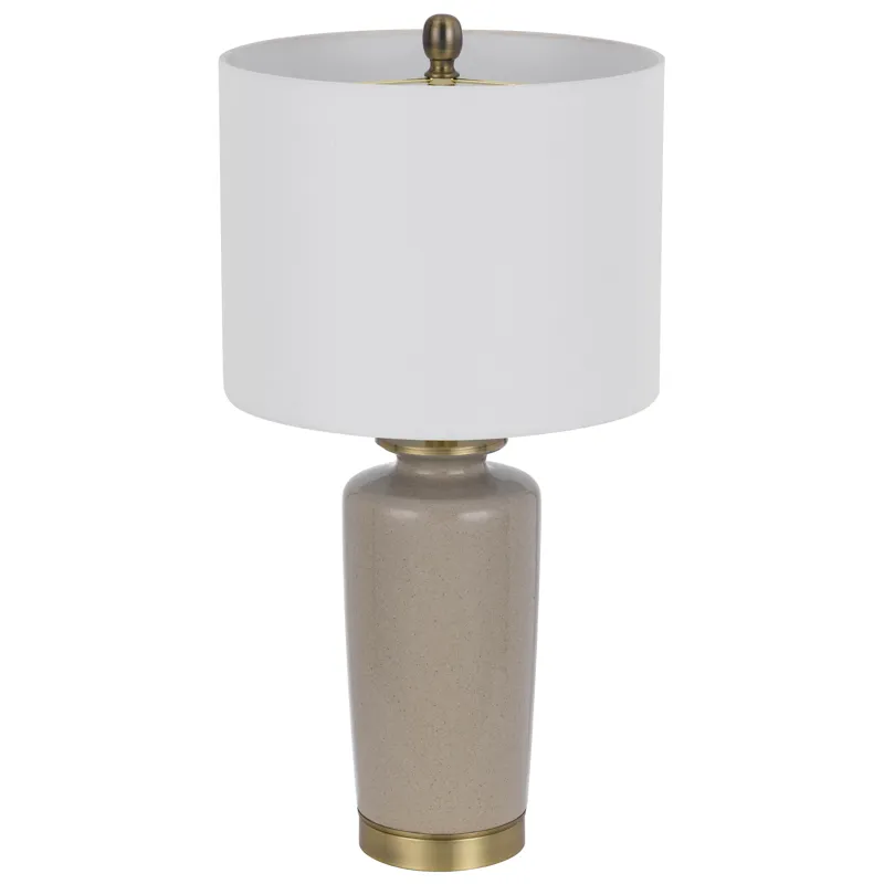 150w 3 Way Modica Ceramic Table Lamp With Hardback Fabric Shade