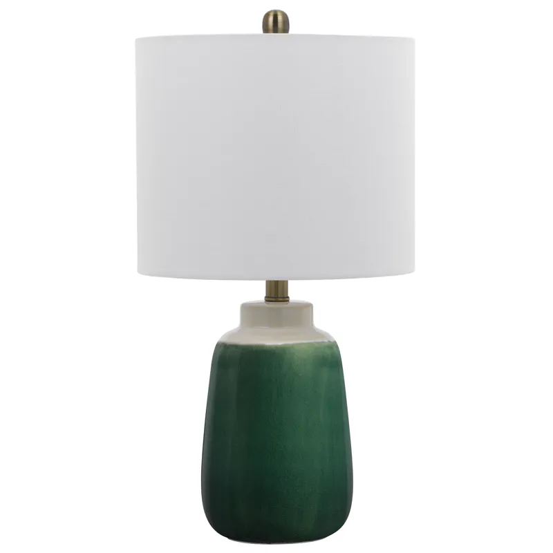 Crotona 100w Crotone Ceramic Table Lamp With Hardback Fabric Shade