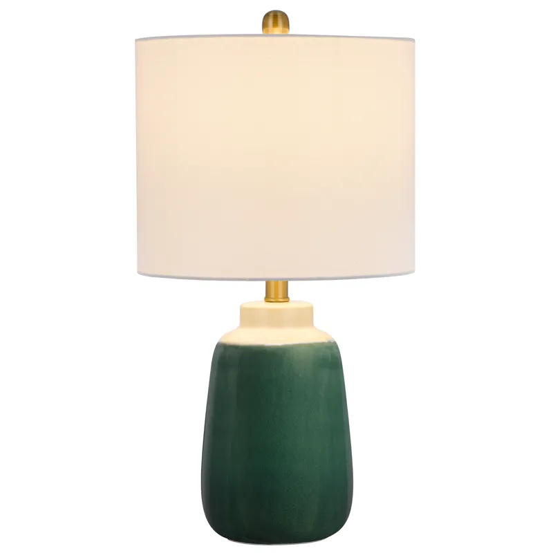 Crotona 100w Crotone Ceramic Table Lamp With Hardback Fabric Shade
