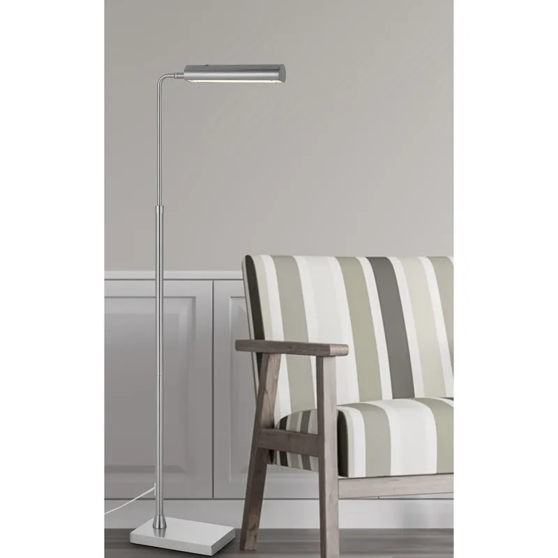 Delray 17w, 3000k Non Dimmable Integrated LED Metal Floor Lamp With Adjustable Height