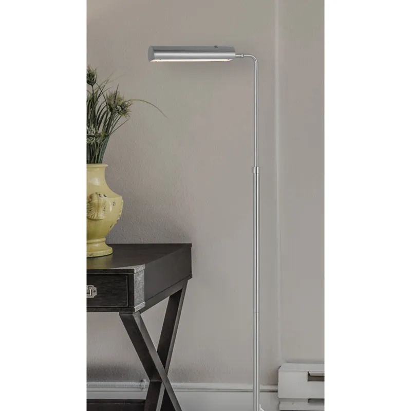 Delray 17w, 3000k Non Dimmable Integrated LED Metal Floor Lamp With Adjustable Height