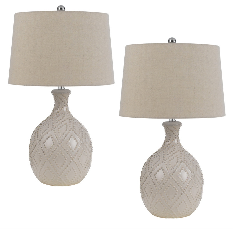 3 Way Bogalusa Ceramic Table Lamp - Set of 2 - Thumbnail 2