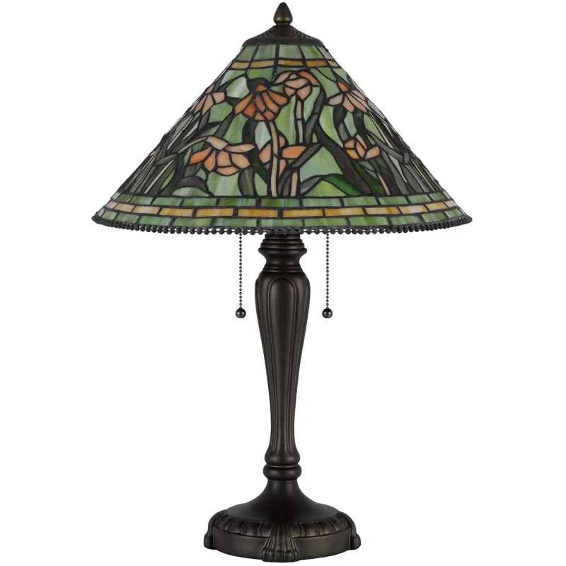 60w X 2 Milwood Tiffany Table Lamp