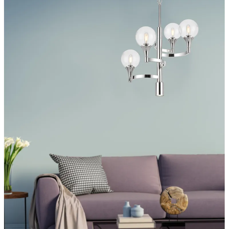 15w X 4 Milbank Metal Chandelier With A 3k Gu10 LED 6w Downlight(Only Down Light Gu10 Bulb Included 