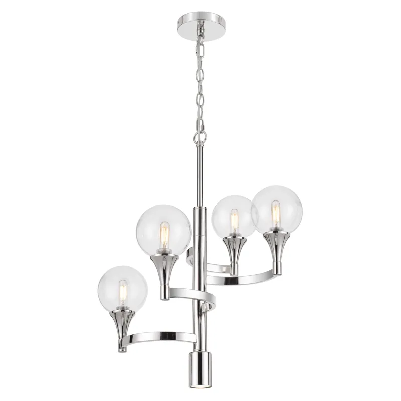 15w X 4 Milbank Metal Chandelier With A 3k Gu10 LED 6w Downlight(Only Down Light Gu10 Bulb Included 