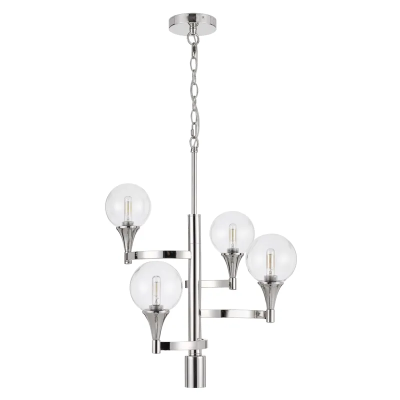 15w X 4 Milbank Metal Chandelier With A 3k Gu10 LED 6w Downlight(Only Down Light Gu10 Bulb Included 